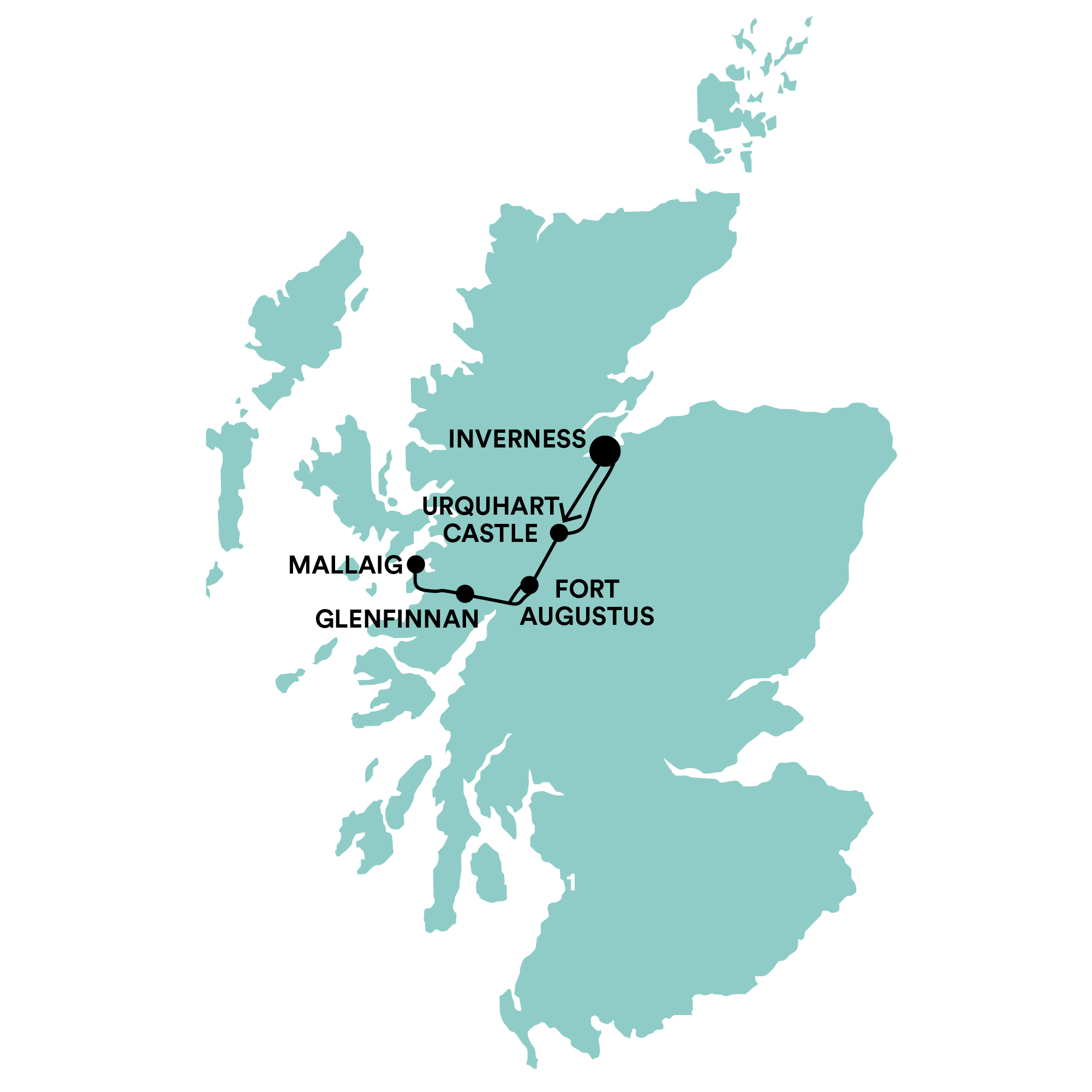 Magical Highlands and the Hogwarts Express  Tour Map