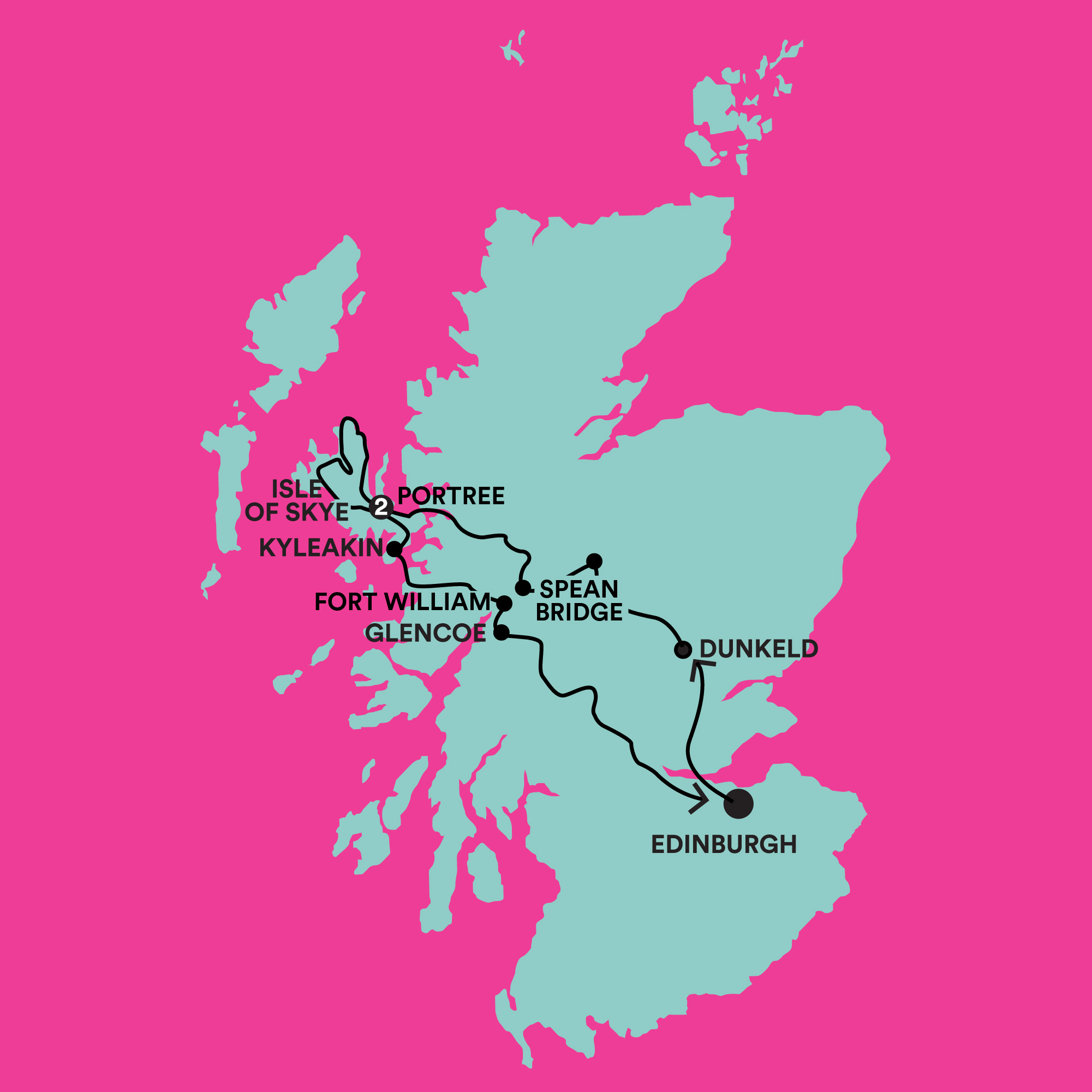 Winter Skye High Tour Map