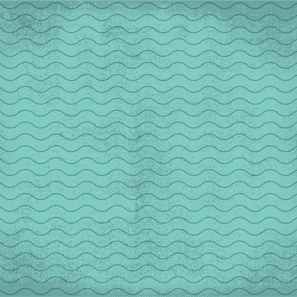 teal backround with wavy lines