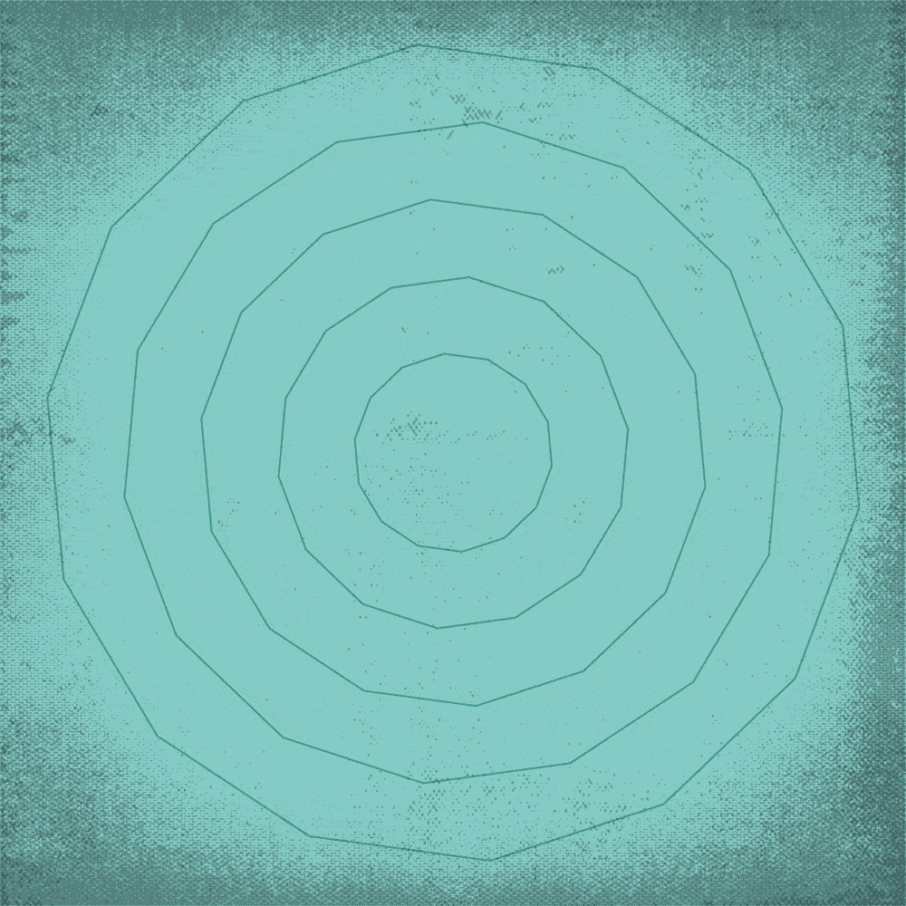teal background with circular lines
