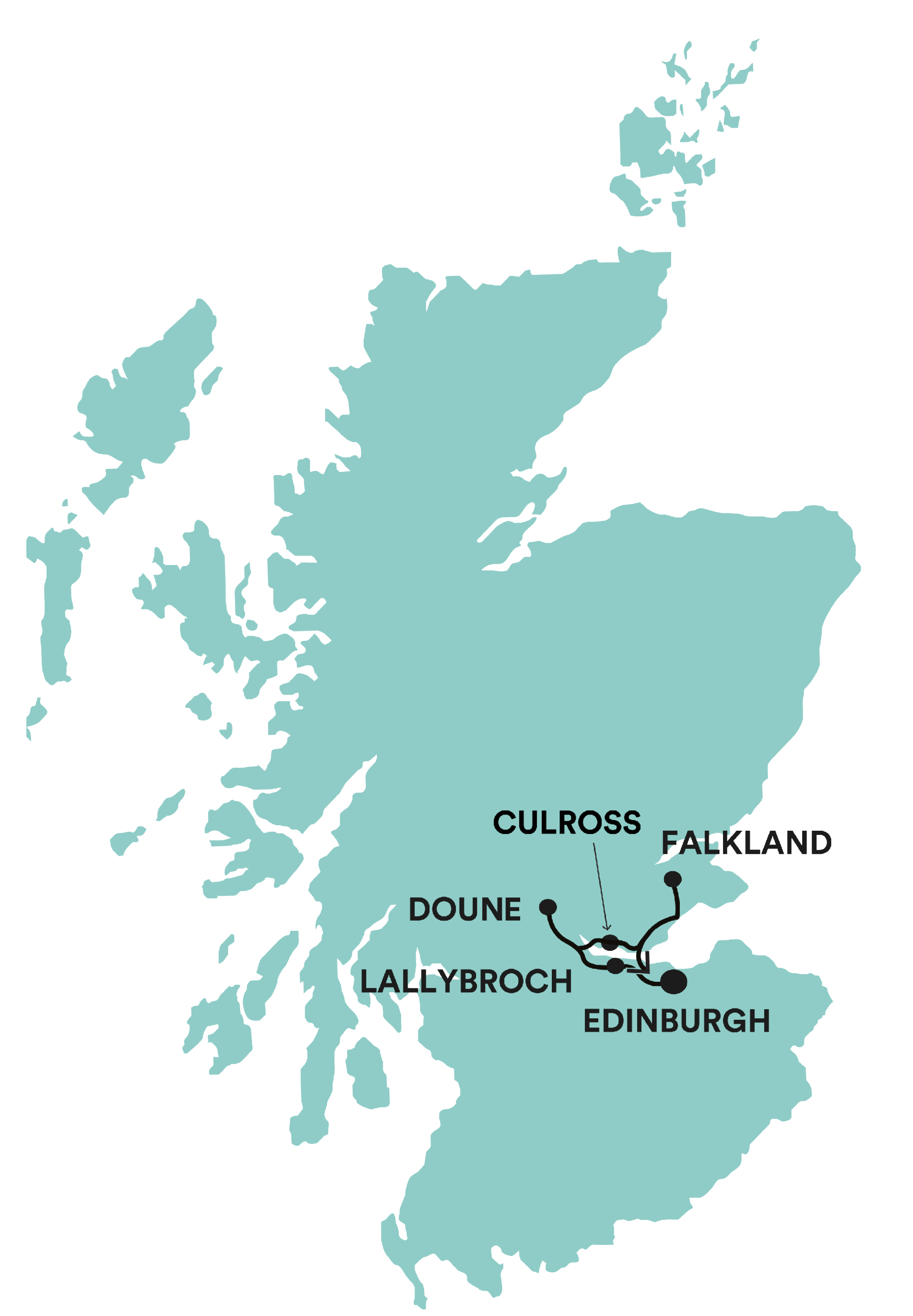 Outlander Trail Tour Map